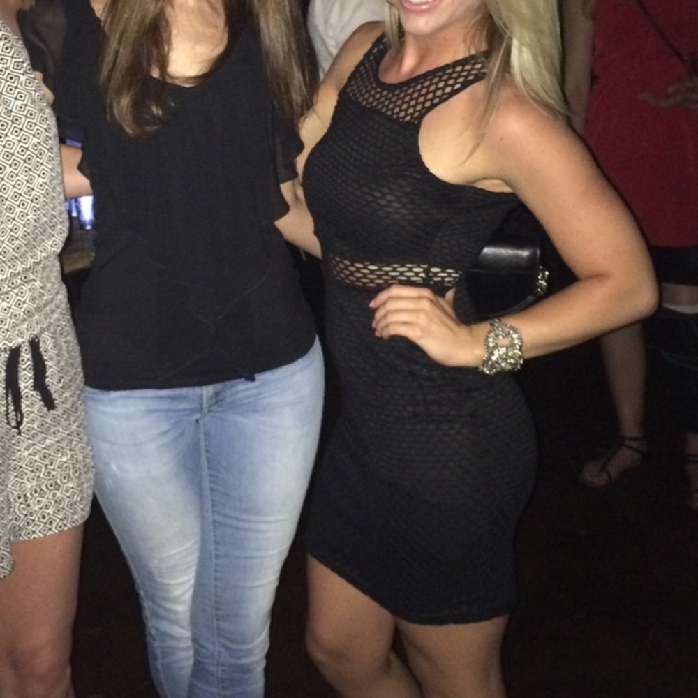 Netted Mini Dress LBD - Picture 7 of 8